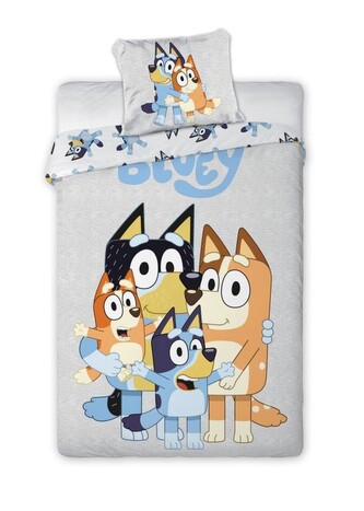 FARO Povlečení Bluey šedé  Bavlna, 140/200, 70/90 cm