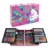 Výtvarná sada v kufříku 135 ks - Jednorožec