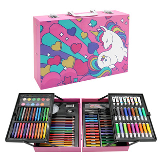 Výtvarná sada v kufříku 135 ks - Jednorožec