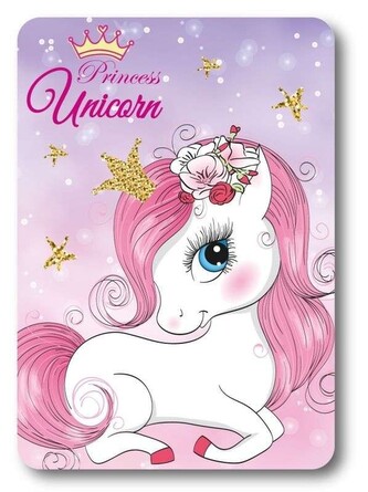 FARO Fleece deka Jednorožec Princess Polyester, 100/140 cm