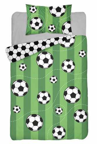 DETEXPOL Povlečení do postýlky Fotbal  Bavlna, 100/135, 40/60 cm
