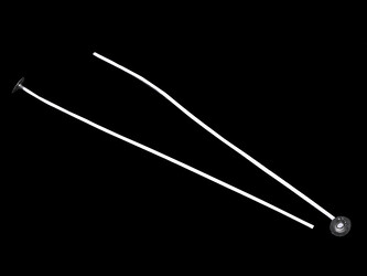 Knot na svíčky s plíškem 20 cm - 10 ks - bílá