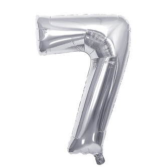 Narozeninový balónek, stříbrný 40" číslo 7