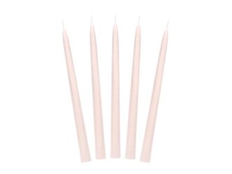 Świeca stożkowa matowa nude 24cm 10szt