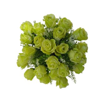 Růže kytice 24 květů, sv. zelená  AB025 sv. zelená