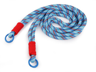 Univerzální šňůra / klíčenka s karabinami - 1 ks - 6 modrá azurová