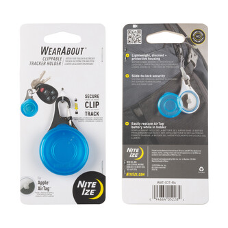 Připínatelné pouzdro na lokátor Apple AirTag Nite Ize Wearabout Modrá