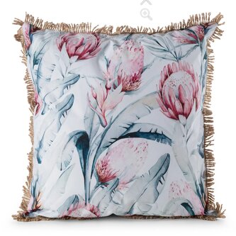 Dekorační vzorovaný venkovní polštář s výplní LAS PALMAS II. ozdobné lemování 45x45 cm Mybesthome