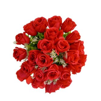 Růže kytice 24 květů, červená  AB025 červená