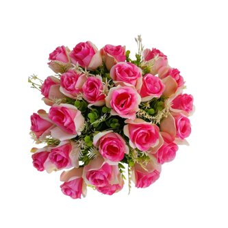 Růže kytice 24 květů, tm. růžová  AB025 tm. růžová