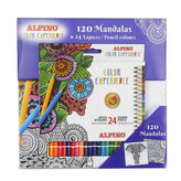 Balení 24 ks Premium tužek Color Experience +120 ks omalovánek Mandalas