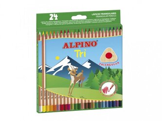 Krabice 24 trojhranných tužek Alpino Tri