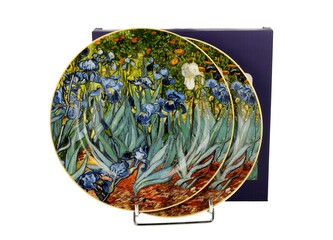 Komplet 2 talerze deserowe IRISES inspired by Van Gogh