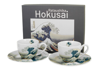 2 filiżanki espresso ze spodkami THE GREAT WAVE inspired by HOKUSAI 2 filiżanki espresso ze spodkami THE GREAT WAVE inspired by HOKUSAI