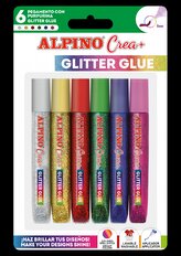 Alpino Crea třpytivé lepidlo 6ks