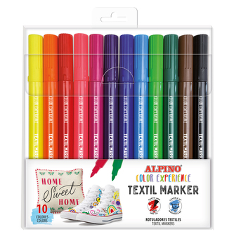 Alpino Balení 10ks fixů na textil Color Experience