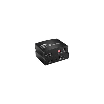PremiumCord HDMI2.0 Repeater+Audio extractor 4Kx2K@60Hz s oddělením audia, stereo jack, Toslink, RCA