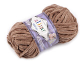 Pletací žinylková příze Alize Velluto 100 g - 1 ks - 14 (329) hnědá světlá