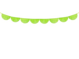 Girlanda bibułowa frędzle zielone jabłuszko 3m