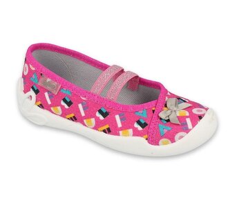 116X295 25 -dívčí balerínky Befado 2 gumky růžové 116X295_29