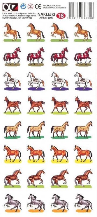 Naklejki Alfika i Zetki 18 Konie