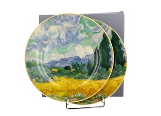 Komplet 2 talerze deserowe WHEAT FIELD inspired by Van Gogh