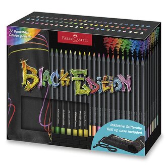 Pastelky Faber-Castell Black Edition rolovací pouzdro, 72 ks