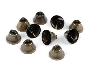 Kovový zvoneček Ø26 mm - 10 ks - staromosaz