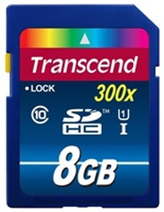Transcend SDHC karta 8GB Premium, Class 10 UHS-I, 300X