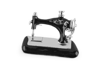 Brož šicí stroj - 1 ks - 3 černá stříbrná
