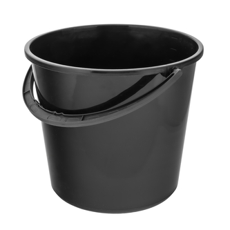WIADRO Z UCHWYTEM PLASTIKOWYM 10L CZARNE