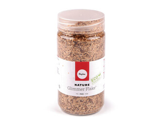 Dekorativní zdobící slídové vločky 370 ml - 1 ks - 2 růžové zlato