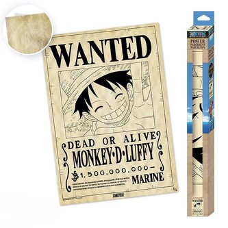 One Piece Plakát - Wanted Luffy 66 x 46 cm