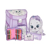 Školní brašna - 5dílná sada VISION PLUS - Grey Kitty