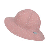 Dívčí klobouk mušelín Cameo pink DOT; Barva: růžová; Velikost: XL