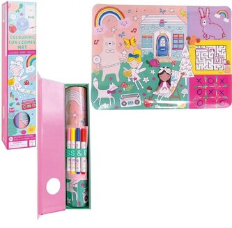 Silikonowa mata z łamigłowkami i grami Tęczowe...