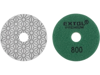 EXTOL PREMIUM kotouč diamantový leštící na obklady, O100mm, P800, suchý zip