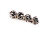 Francouzská spona do vlasů s broušenými kamínky - 1 ks - black diamond