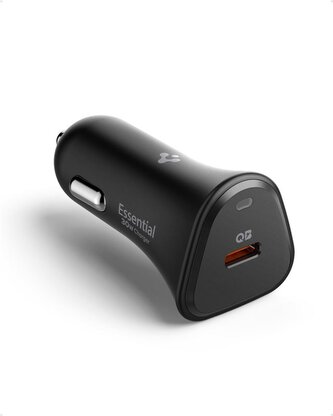 Spigen Essential 30W Car Charger EV301, black