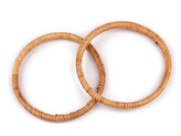 Ratanová ucha / kruhy k výrobě tašek a košíků Ø13; 15 cm - 2 ks - 2 (15 cm) přírodní stř.