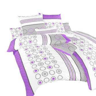 Dadka Povlečení flanel Kolotoč fialový 140x200, 70x90 cm Dadka Povlečení flanel Kolotoč fialový 140x200, 70x90 cm