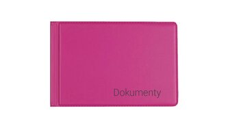 Okładka na dokumenty małe pink