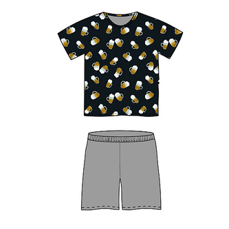 Lonka® Koffing pyžamo krátký rukáv pivo/půllitry 3XL 1 ks Lonka® Koffing pyžamo krátký rukáv pivo/půllitry 3XL 1 ks