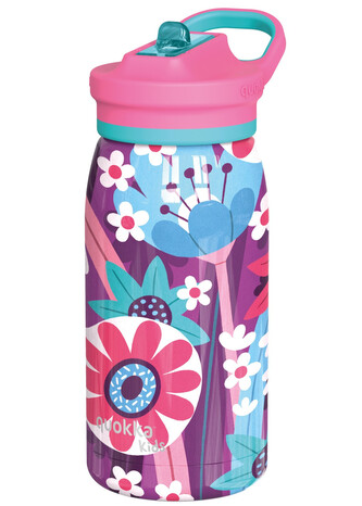 Dětská nerezová láhev Pop, 445ml, Quokka, kytky