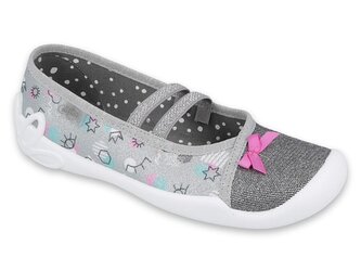 Dívčí baleríny Befado, šedá, mašlička 116Y272_36