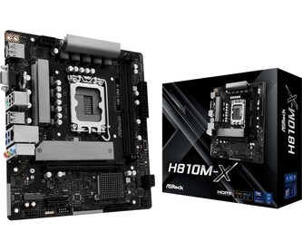 ASRock MB Sc LGA1851 H810M-X, Intel H810, 2xDDR5, 1xDP, 1xHDMI, 1xVGA, mATX ASRock MB Sc LGA1851 H810M-X, Intel H810, 2xDDR5, 1xDP, 1xHDMI, 1xVGA, mATX