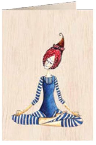 Karnet drewniany C6 + koperta Medytacja