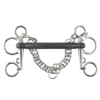 Horze Pelham nelomený gumový Černá 10,5