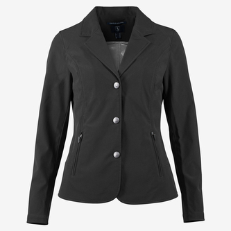 Horze Dámské závodní jezdecké sako softsheelové sako Adele Černá 40