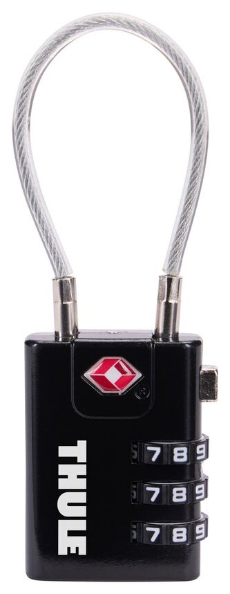 Thule TSA zámek s ocelovým lankem TSAL101 - černý